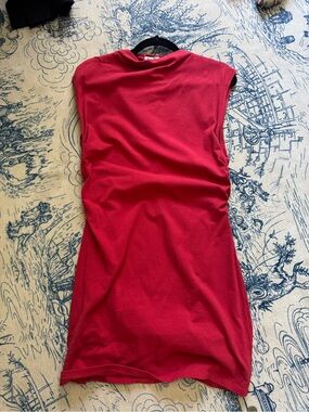 Reformation Alden Knit Mini Dress Tank in Rich Red
